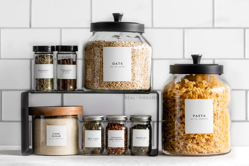 Spice & Pantry Label Bundle Minimal Collection Water image 0