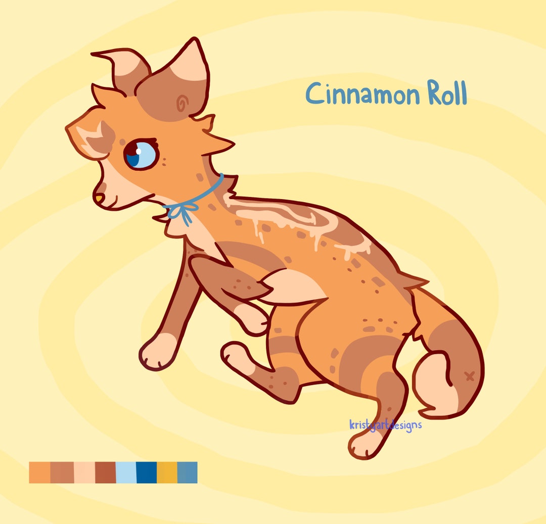 Cinnamon Roll Dog Furry Fursona Character Adopt Etsy