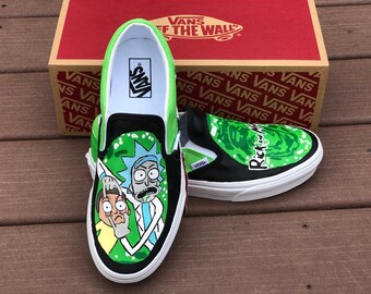 rick and morty nike slides