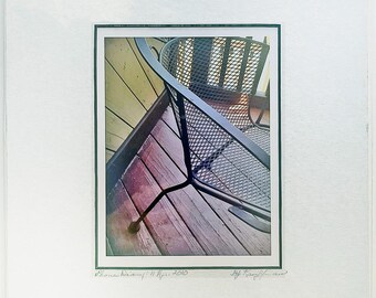 Abstrakter Balkon Fotoabzug - "iPhone Diary: 11 Apr. 2010" - Passepartout, Rahmenfertig, 12x9