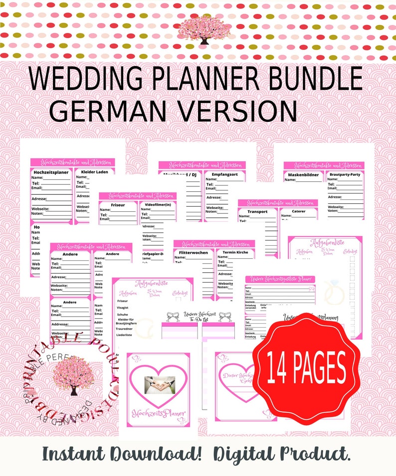 Wedding Planner Book, Wedding Planner, Wedding Template, Wedding