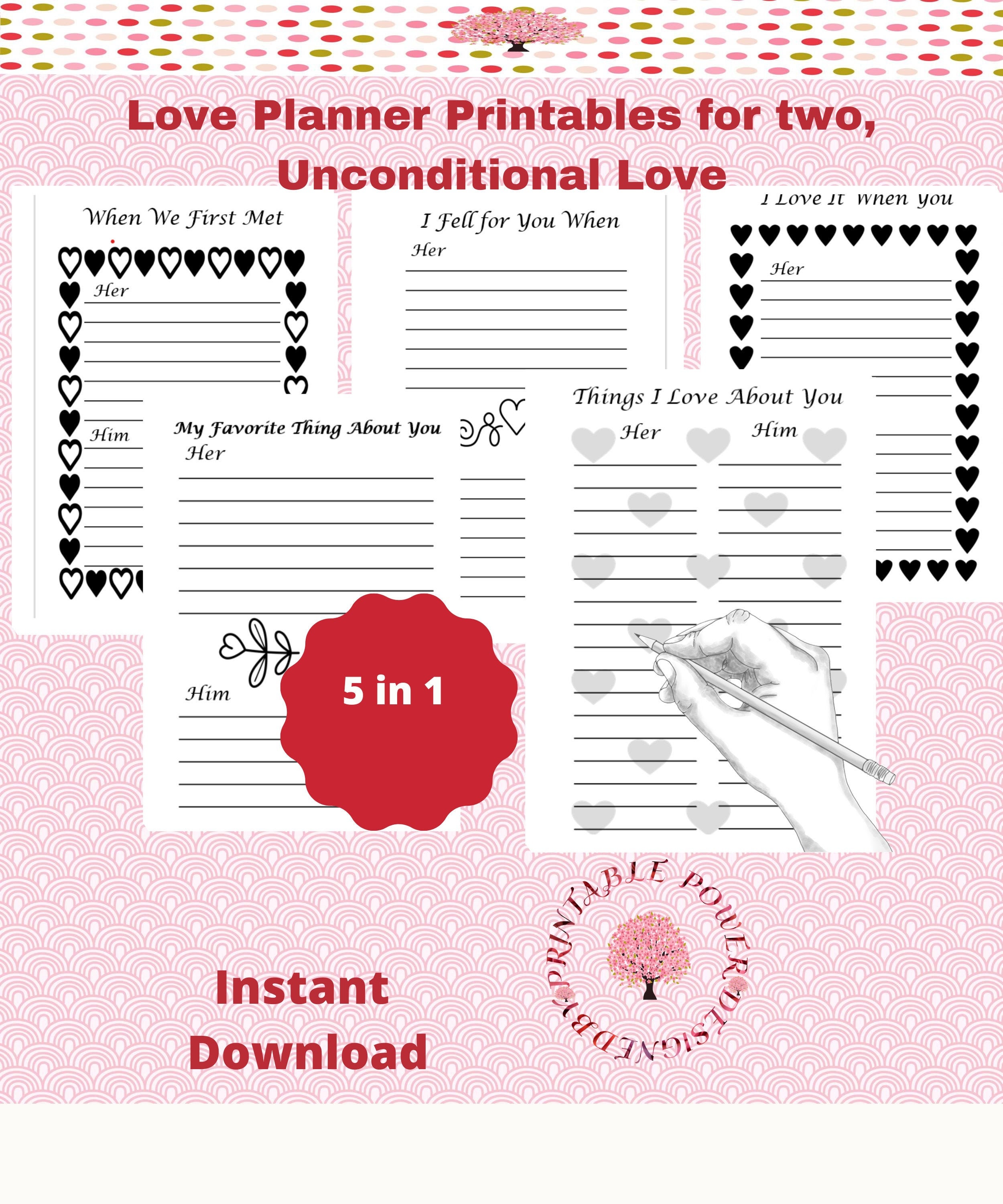 Love Planner Valentine's Day Planner Pintables Etsy
