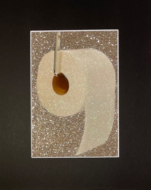 Glitter Wall Art Sand Glitter Toilet Paper Picture Fun Wall Etsy