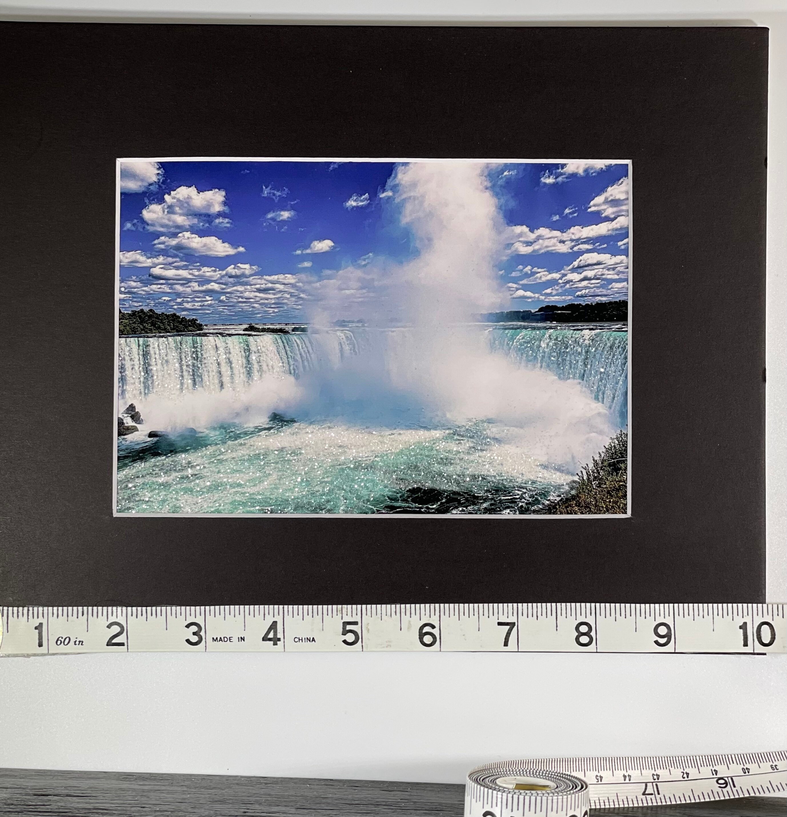 Beautiful Glittered Niagara Falls, Niagara Falls Wall Art, Glitzy Art