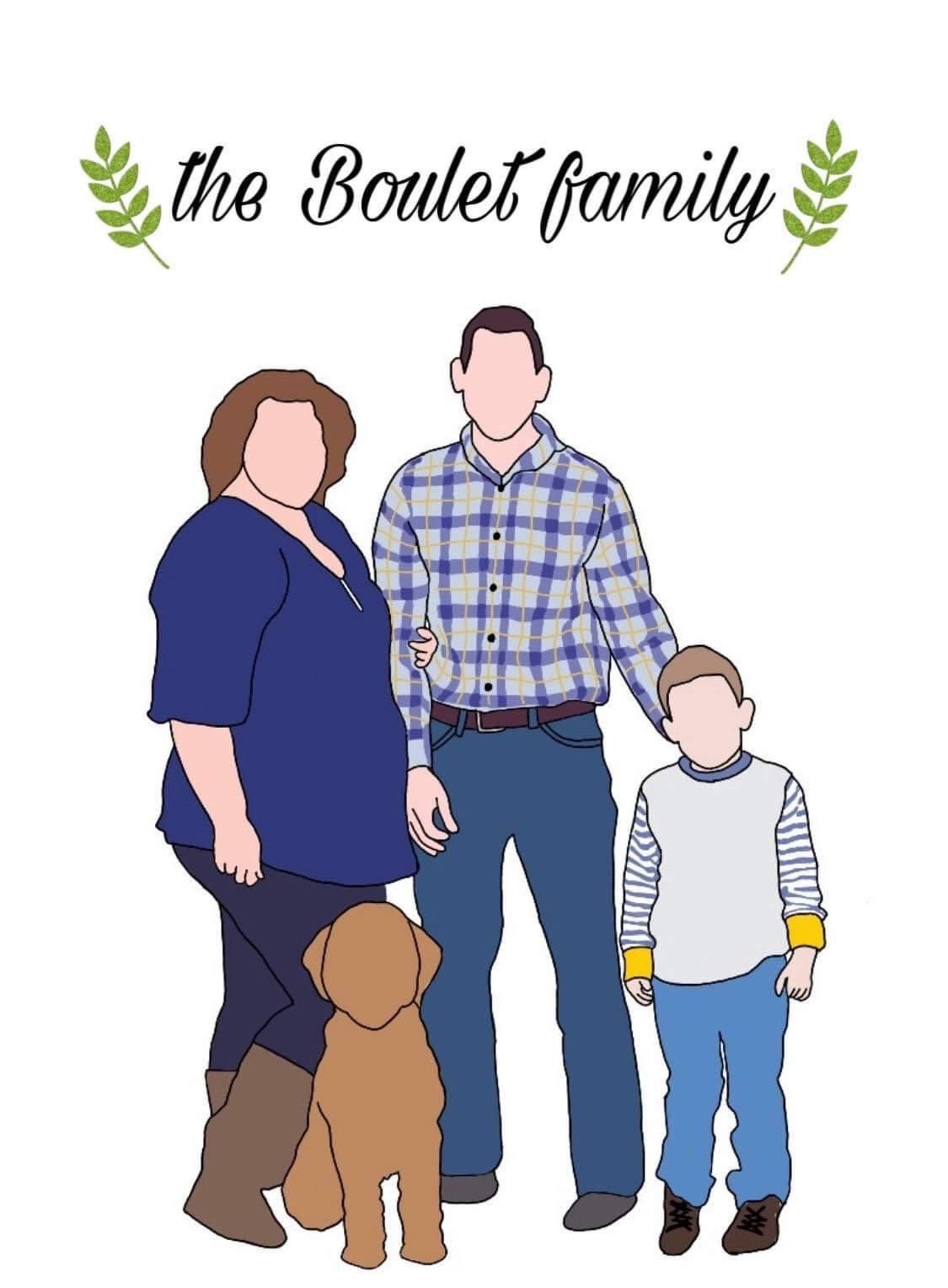 Custom Digital Family Portrait | Etsy