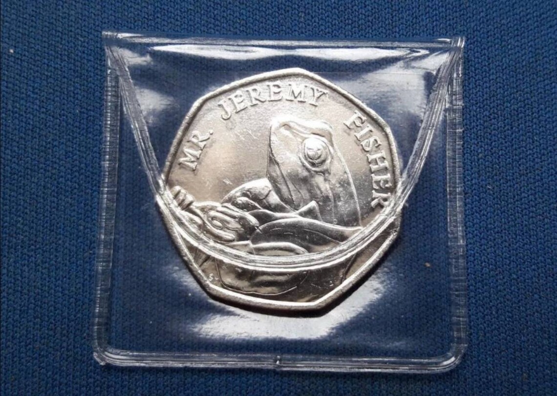Mr Jeremy Fisher 50p Fifty Pence coin 2017 Beatrix Potter Etsy Mr Jeremy Fisher 50p Fifty Pence coin 2017 Beatrix Potter Etsy