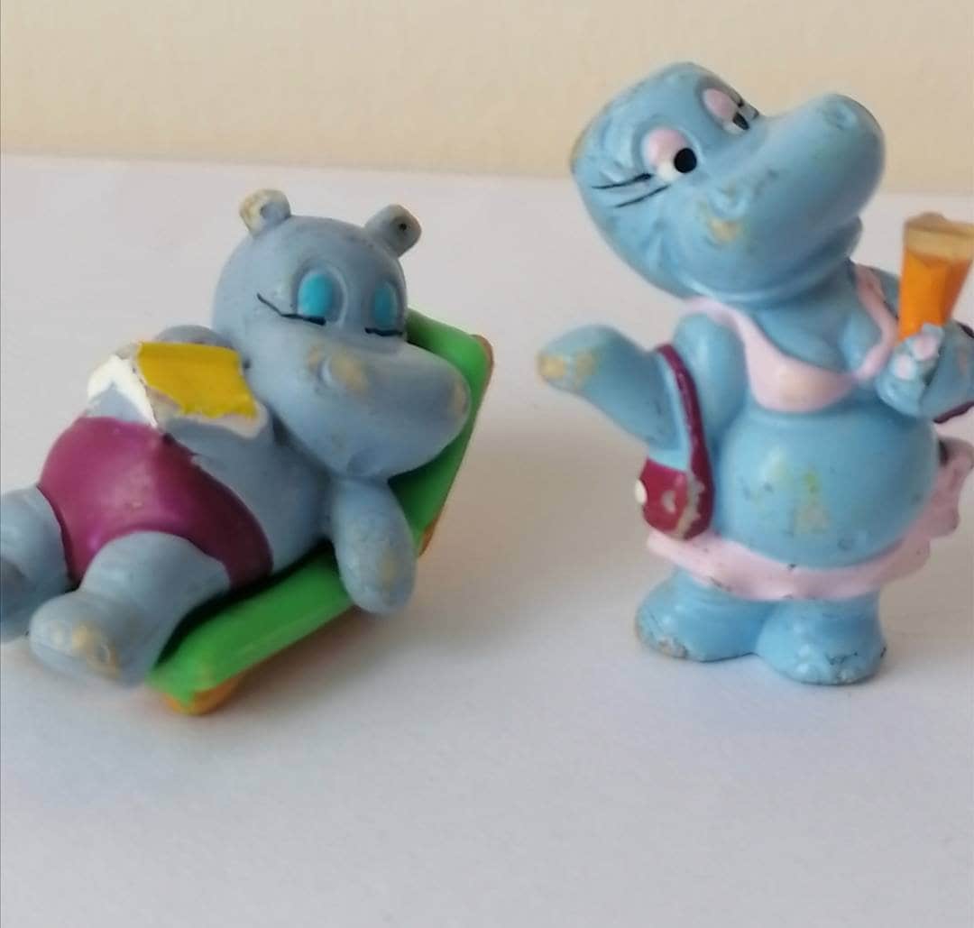 Ferrero Kinder & 3 Bear Figurine Lion. Lot Mini Ostrich Toy o of