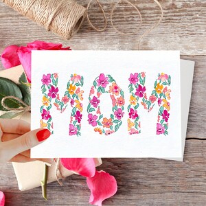 Florale Mama Aquarell Karte | Muttertag