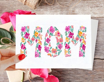 Floral Mom Watercolor Card | Mother’s Day