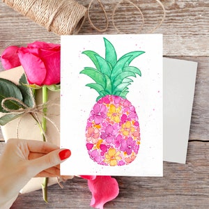 Watercolor Pineapple | Any Occasion