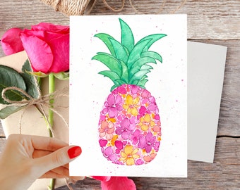 Watercolor Pineapple | Any Occasion