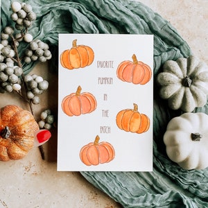 Citrouille préférée dans le Patch | | de cartes de vœux d’automne | de Thanksgiving Halloween