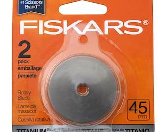 Fiskars Titanium Rotary Blade 45mm - 2count, Fabric Cutting Tools, Sewing Notions, Rotary Cutters