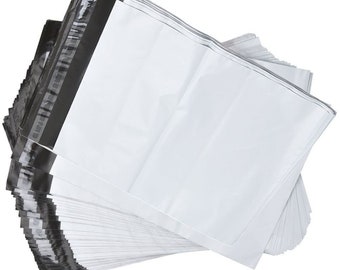 Poly Mailers for Shipping - 7.5” x 10.5” white poly bag 2.5 mil thickness. Tamper-Evident, Tear-Proof, Water Resistant