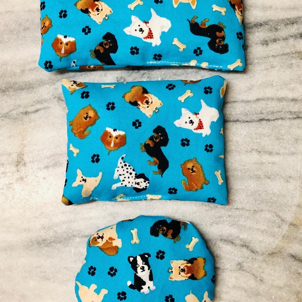 Handmade ouch packs for boo boos, Kids hot and cold bags, rice bags, heating pads, hand warmers.