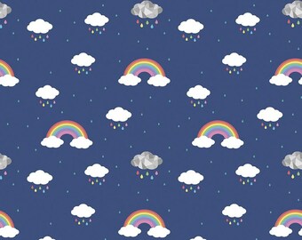 Rainbows, Clouds and Rain - 100% Cotton - Dream In Color - Riley Blake
