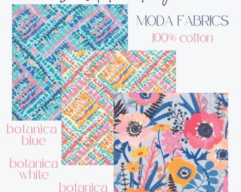 Moda Fabric / Botanica Crystal Manning / 100% Quilting Cotton / Sewing / Floral