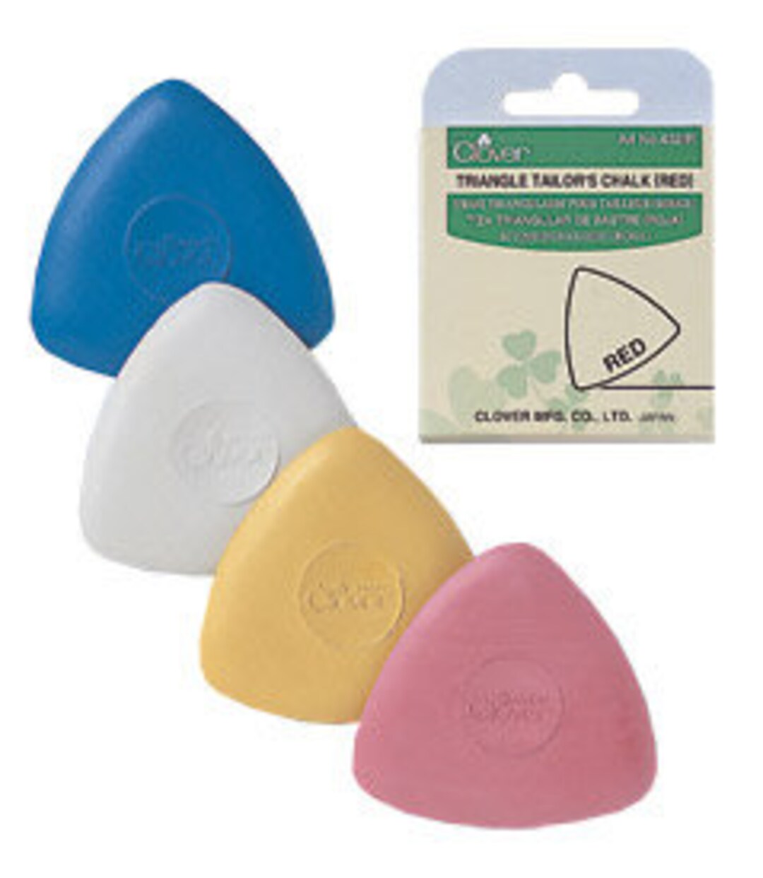 White Tailors Chalk, Clover 4324, Triangle Fabric Marking Tool. Sewing