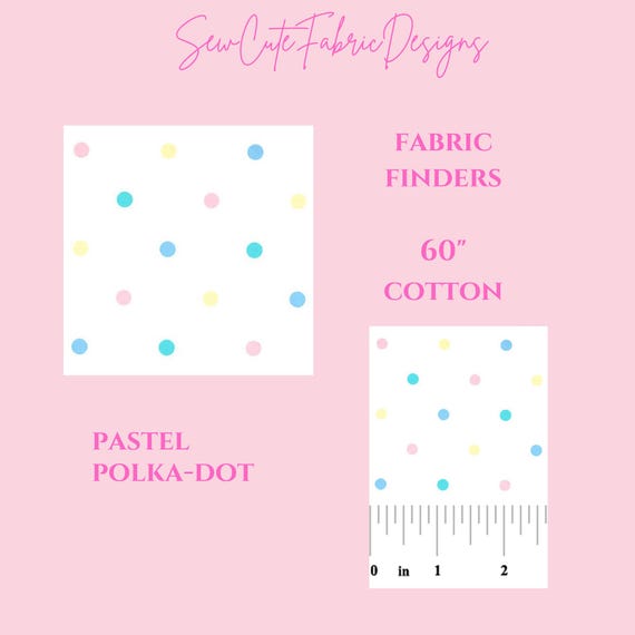 Pastel Polka Dot Cotton Fabric - 60 Inch Wide