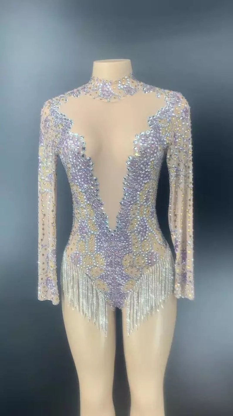 Sparkly Rhinestone Bodysuit Etsy