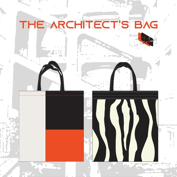 DIY - B002 Deutsche Version - The Architect's Bag - Schnitt für reversible Bolsa de tela