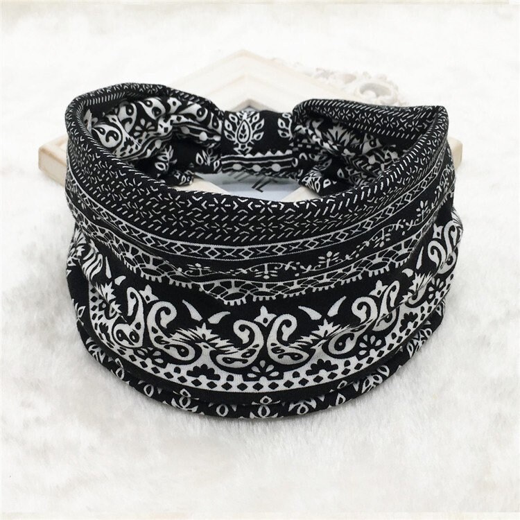 Yoga Headband •Boho Headbands •Black Headband •Wide Headband •Knotted…