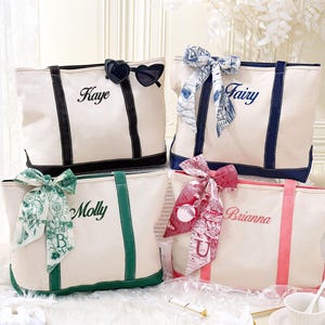 Brautjungfern Geschenk Tasche, personalisierte Tragetasche mit Initialen, Brautjungfer Geschenktasche, bestickter Name, Canvas Tragetasche, Braut Geschenke, Strandtasche, Geschenk für Sie, personalisiertes Geschenk