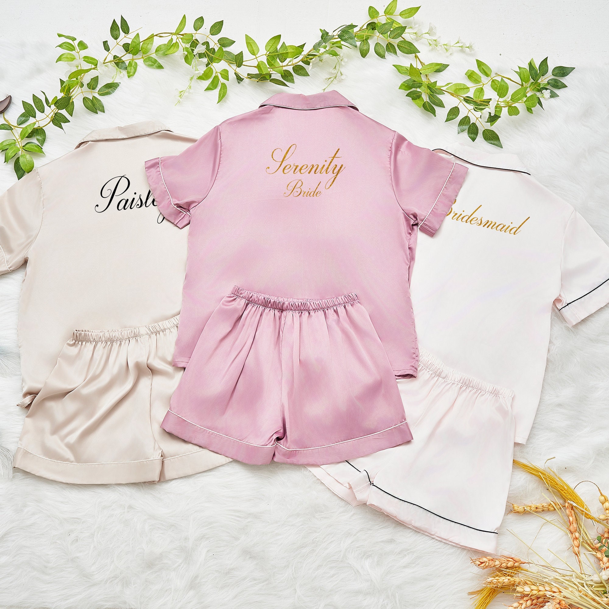 Baby girl satin pyjamas hotsell