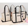 Custom Beach Tote Bag, Personalised Canvas Tote Bag for Girls, Bridesmaid Gift Bag, Bachelorette Party, Embroidery with Name Tote, Gift Bags product logo