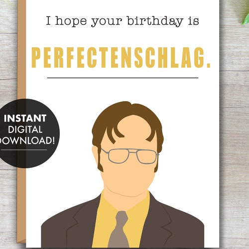 The Office Birthday Card Dwight Shrute Punny Greeting Cards - Etsy