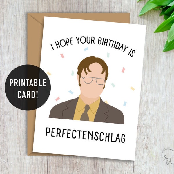 The Office Birthday Card Funny Quotes Dwight Schrute Digital Download Blank Inside Happy Birthday Cards Printable Birthday Gifts Digital