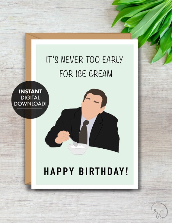 The Office Birthday Card Funny Quotes Michael Scott Digital - Etsy UK