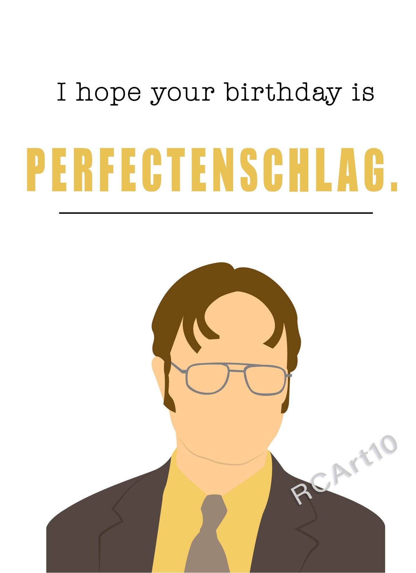 The Office Birthday Card Funny Quotes Dwight Schrute Digital Etsy Canada