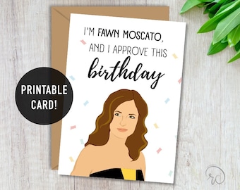 New Girl Birthday Card Schmidt Quotes Printable Greeting Card Blank Inside Digital Download Unisex Birthday Card New Girl SVG Fawn Moscato