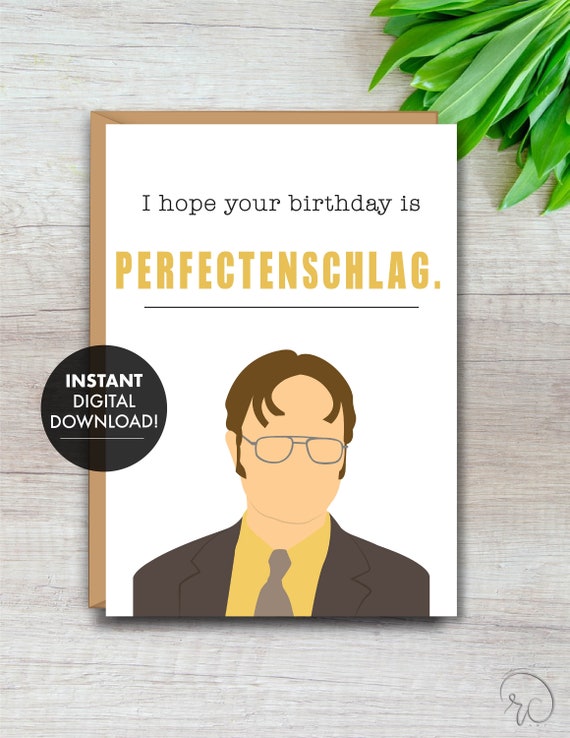 The Office Birthday Card Funny Quotes Dwight Schrute Digital - Etsy UK