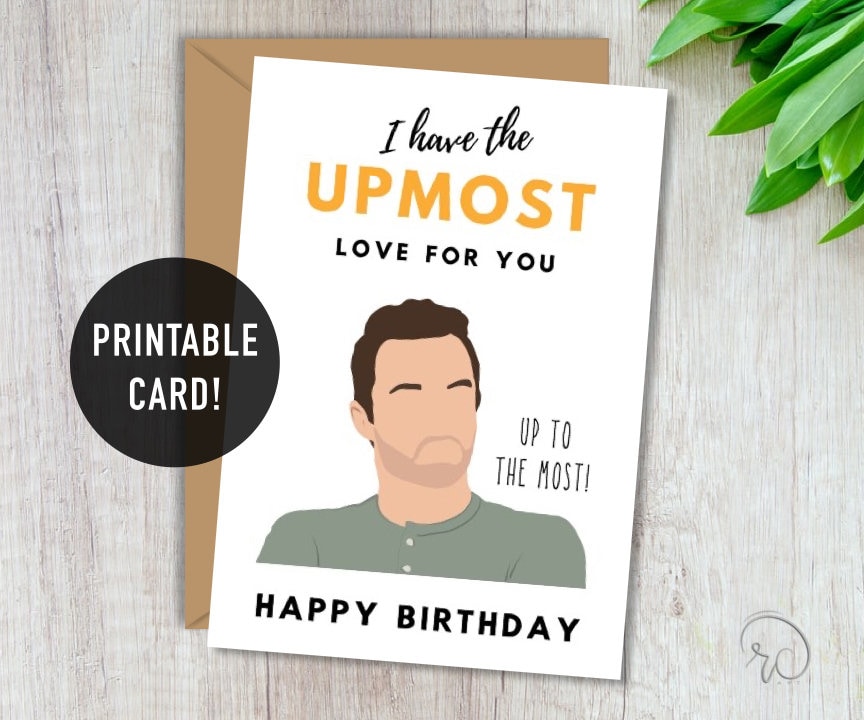 New Girl Birthday Card Nick Miller SVG Printable Greeting Card - Etsy