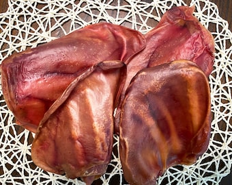 Dehydrated Whole Pig Ears, Homemade, Natural Healthy Dog Treats, Chewable, Preservative-Free