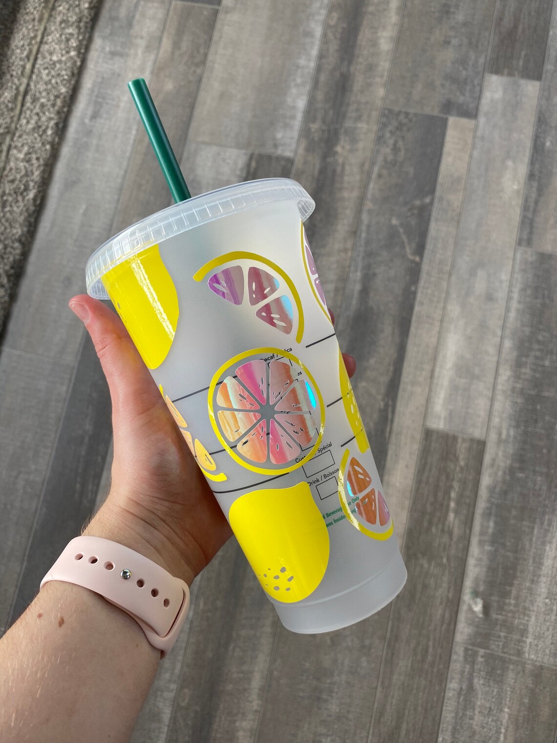 Lemon Starbucks Tumbler. Lemon Gifts. Main squeeze lemon Cups. Etsy
