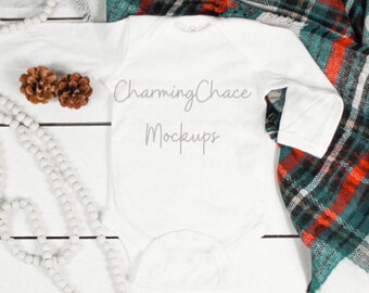 Baby Bodysuit Mockup Christmas, Bodysuit For Baby Mockup, Christmas Baby Bodysuit Mockup, Baby Romper Mockup, Newborn Bodysuit Mockup