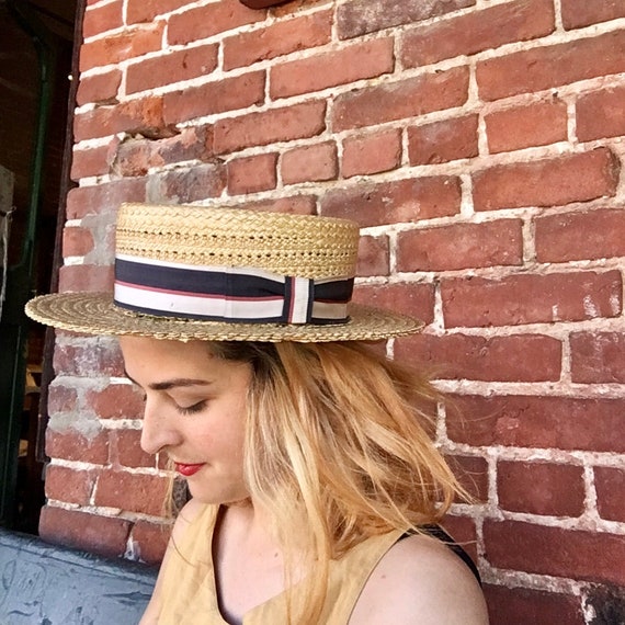 Vintage Boater Hat Great Condition