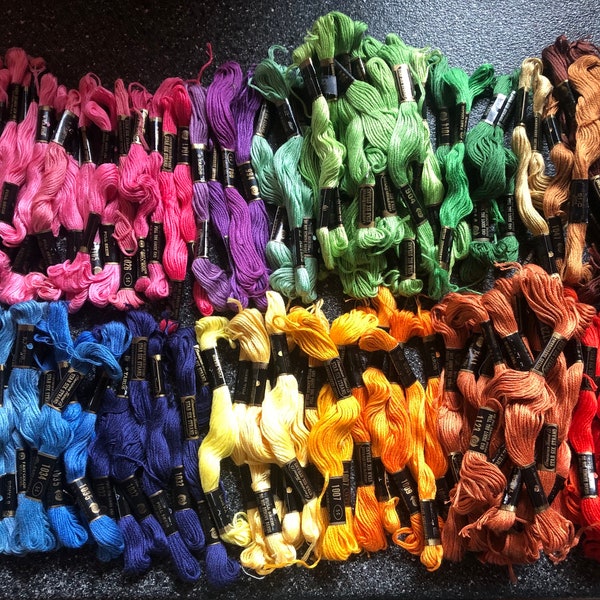 Vintage American Thread Six Strand Embroidery Floss Lot of 144 Skeins