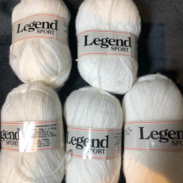 Legend Sport Copley White Vintage Yarn PF
