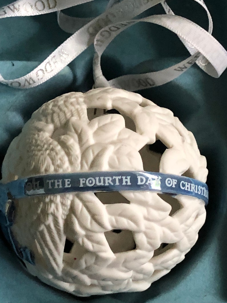 Wedgewood Jasperware 12 Days of Christmas Ornament Four Calling Birds