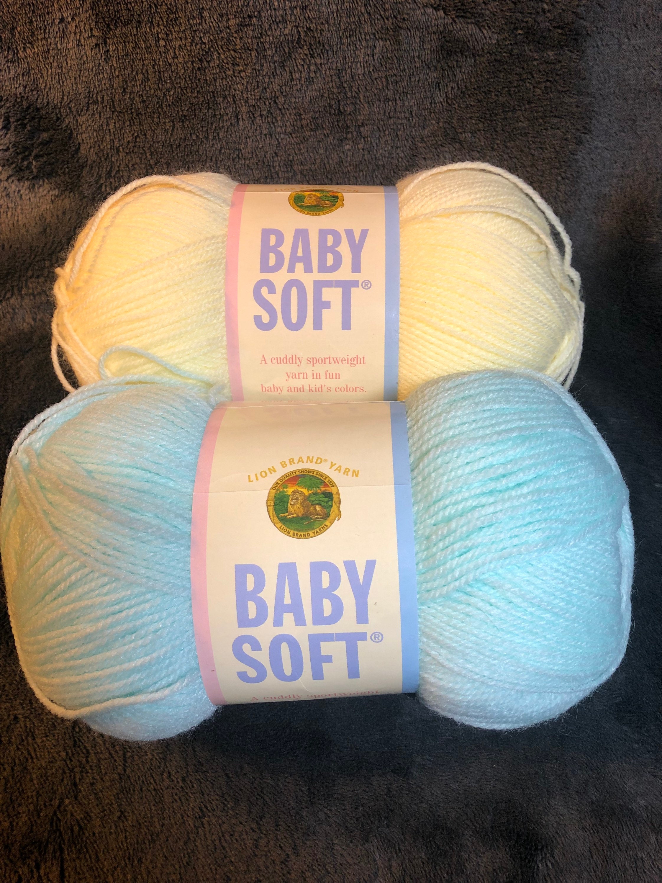 Lion Brand Baby Soft Yarn-Pastel Yellow-459 Yards-Acrylic Blend