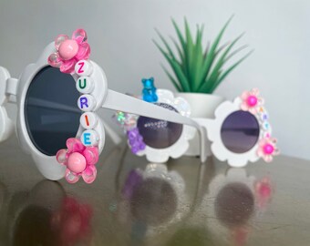 Personalisierte Blumen-Sonnenbrille für Mädchen