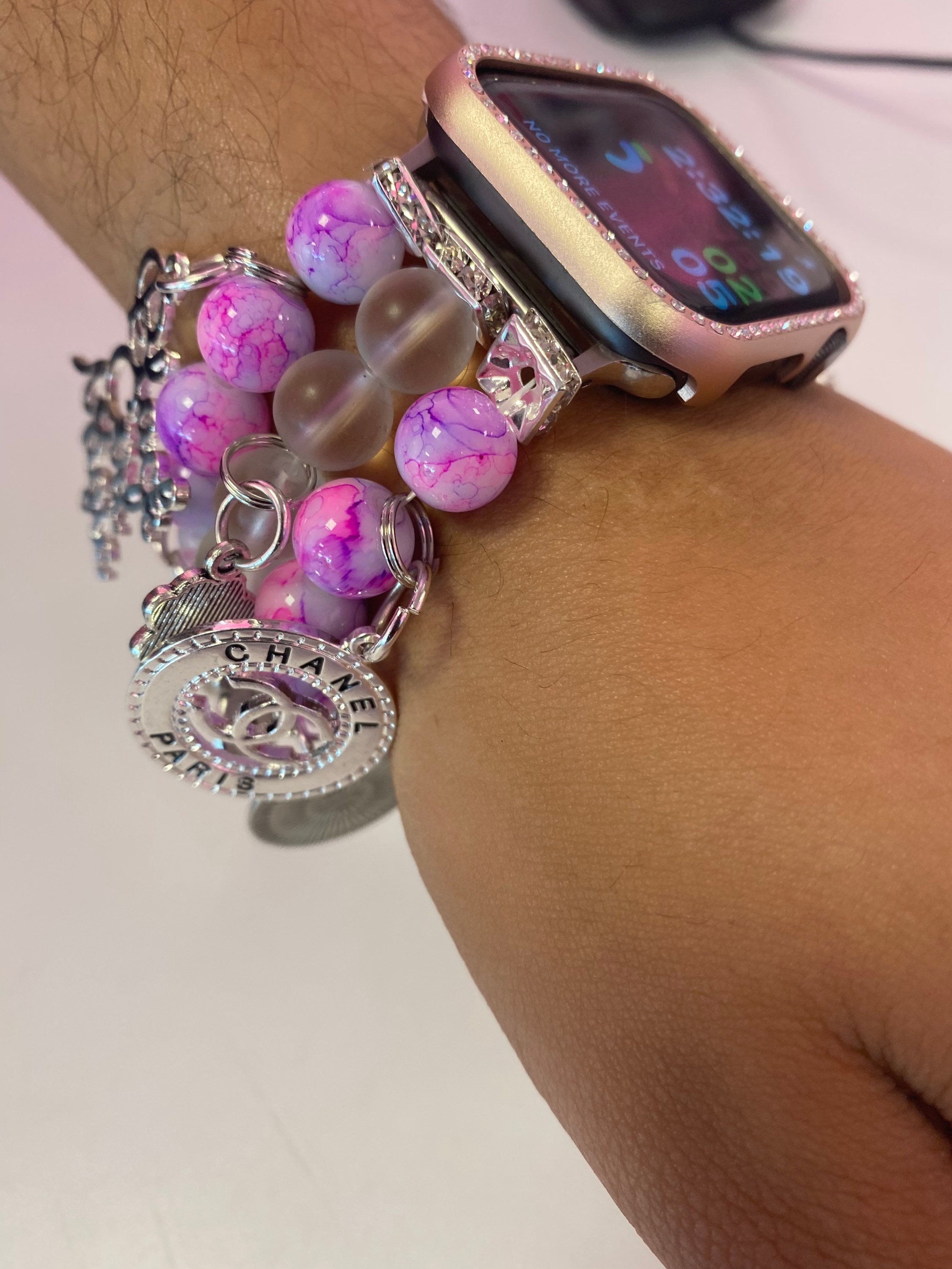 Custom Personalized Luxury Apple Watch Charm Bracelet 3840 Etsy