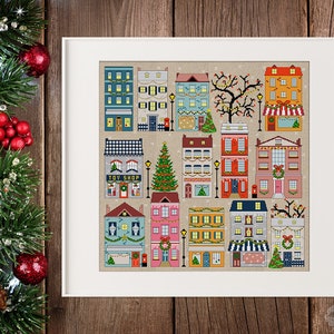 Christmas Village Cross Stitch Pattern - PDF Download