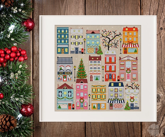 Christmas Village Cross Stitch Pattern PDF Download - Etsy