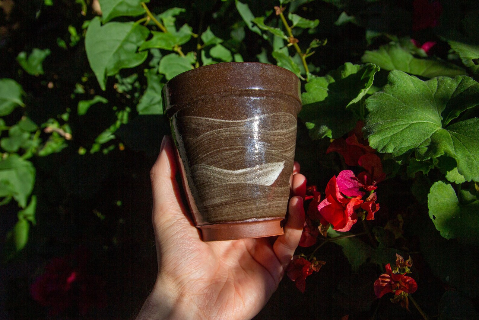 Rustic Flower Pot with Drainage Hole4.5 pot Etsy