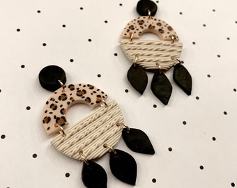 Handcrafted earrings Savannah Dangles Resin earrings Handmade Earrings marble earrings Unique earrings Polymer clay earrings earrings